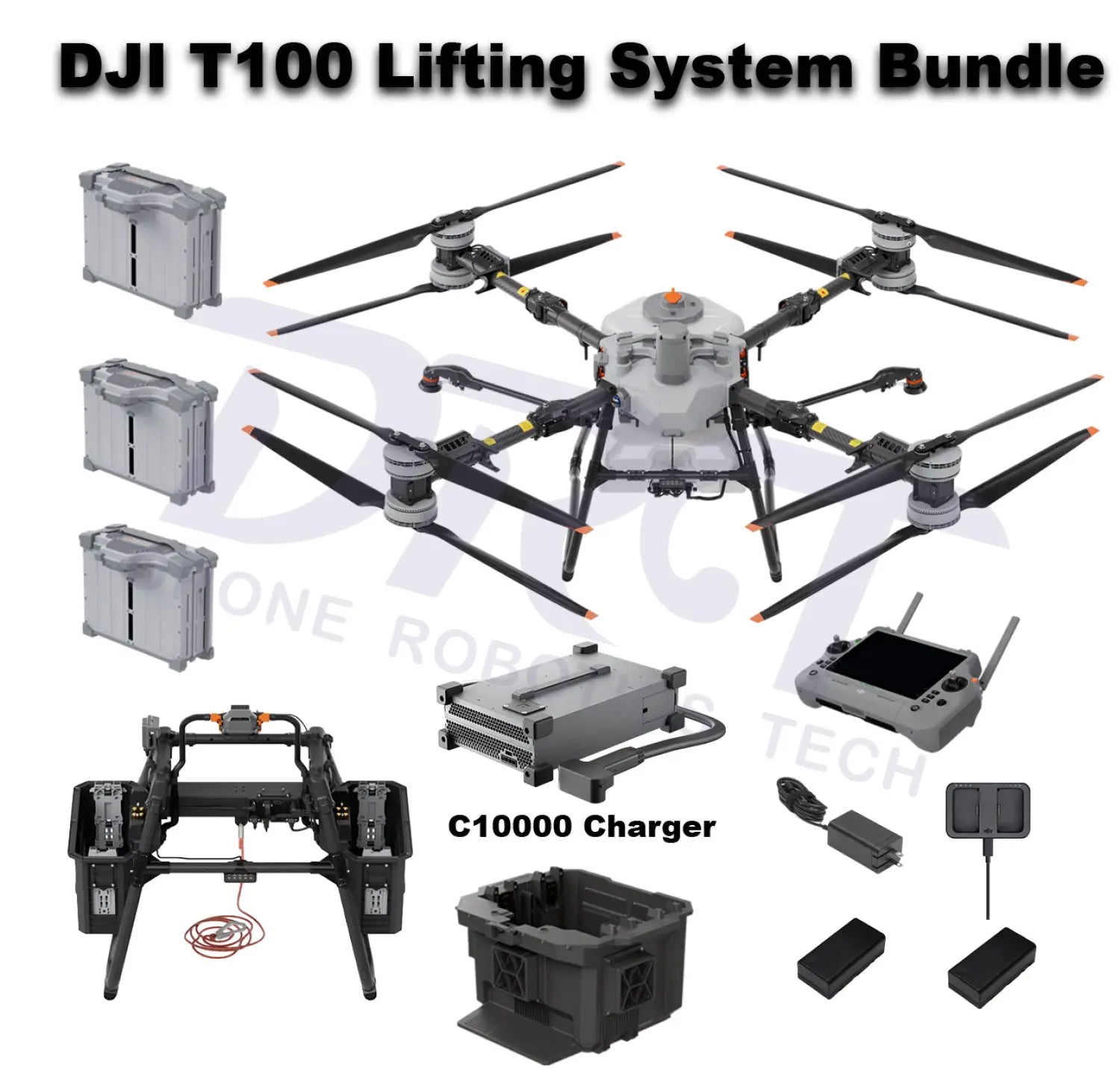DJI Agras T100 Lifting System Bundle with C10000 Charger
